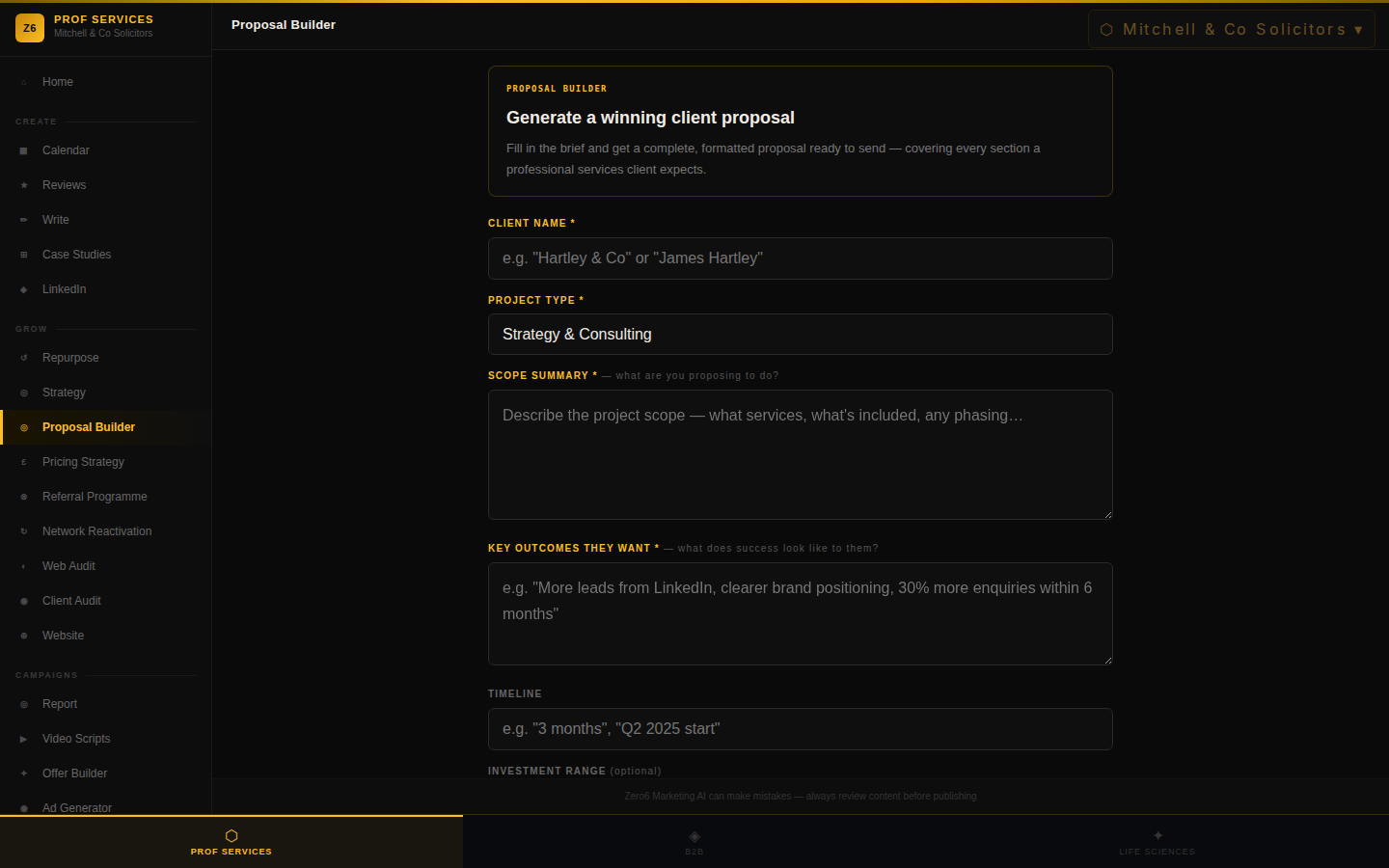 Proposal Builder